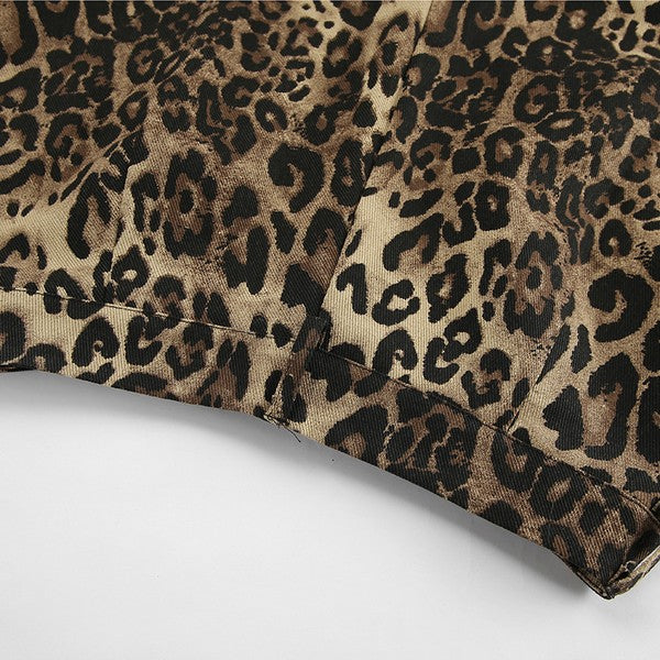 Leopard Wide Leg Jeans