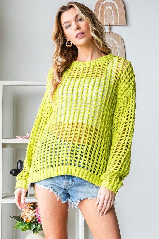 Loose Fit Crochet Sweater