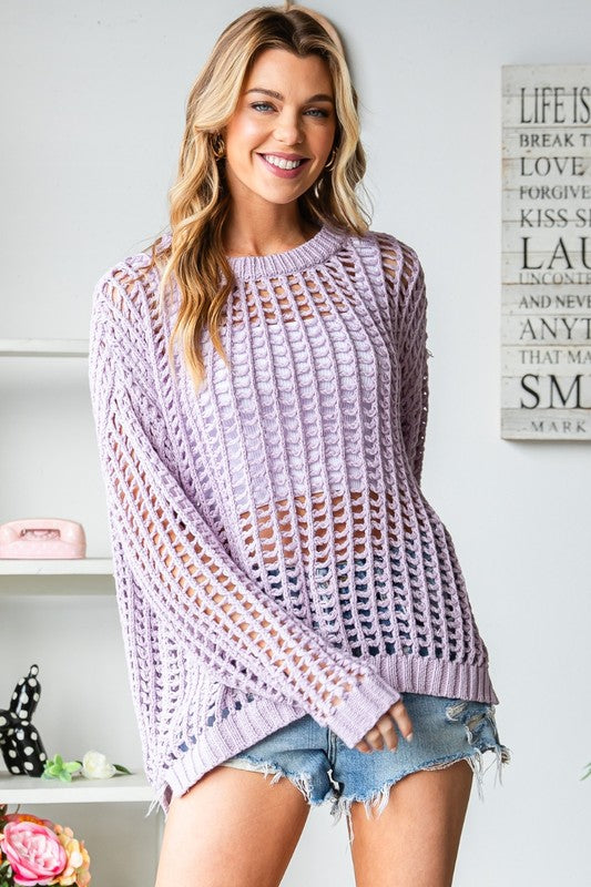 Loose Fit Crochet Sweater