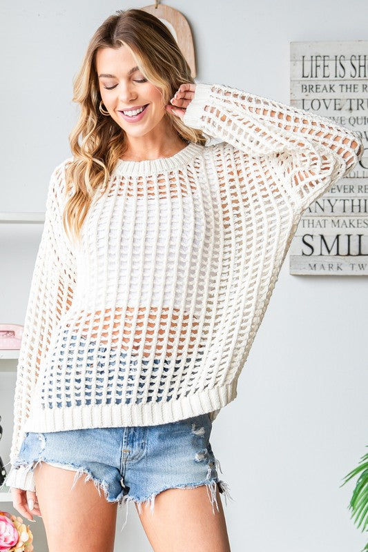 Loose Fit Crochet Sweater