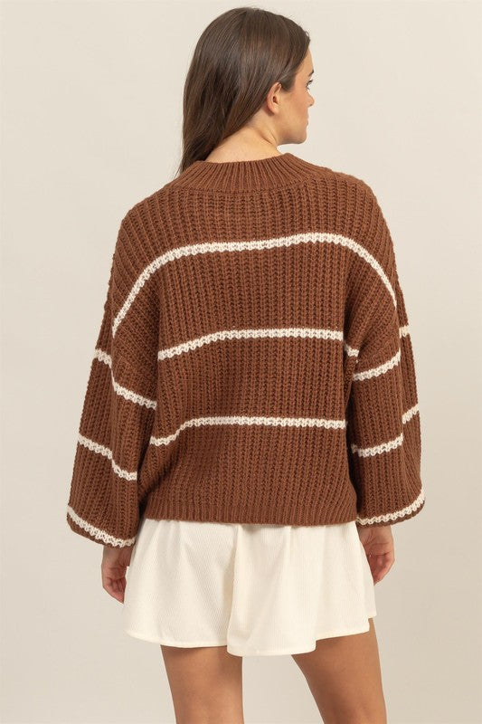 Autumn Striped Oversize Sweater