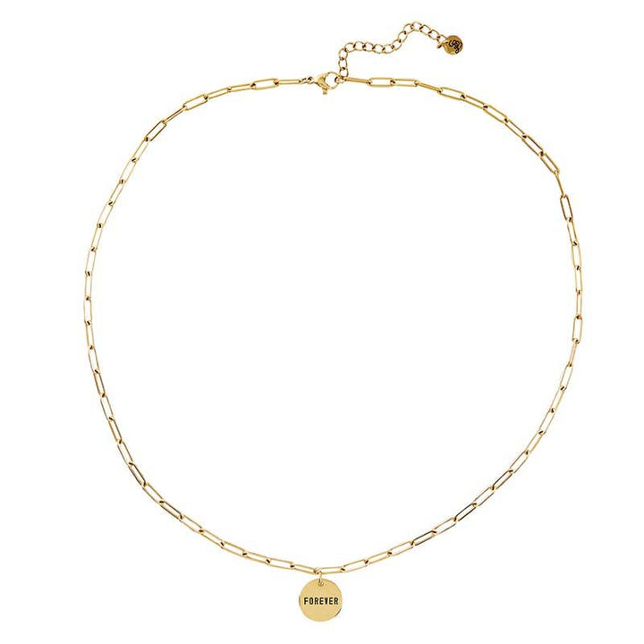 Link Chain Charm Necklace - Forever