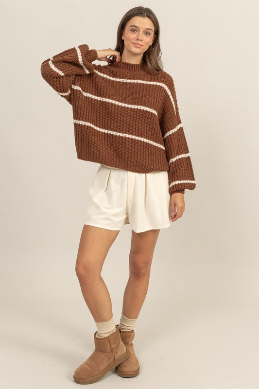 Autumn Striped Oversize Sweater