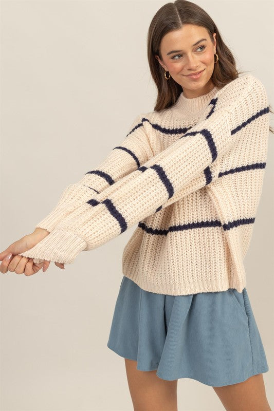 Autumn Striped Oversize Sweater