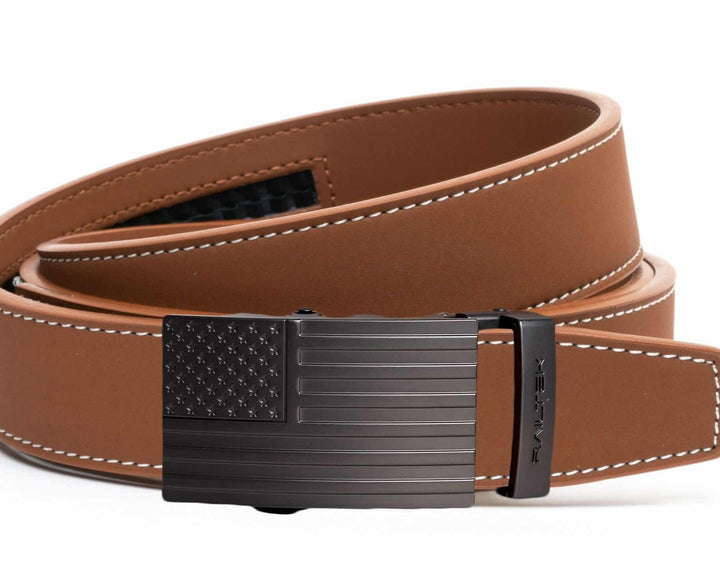 Railtek Matte Gunmetal Flag Buckle & Belt Strap