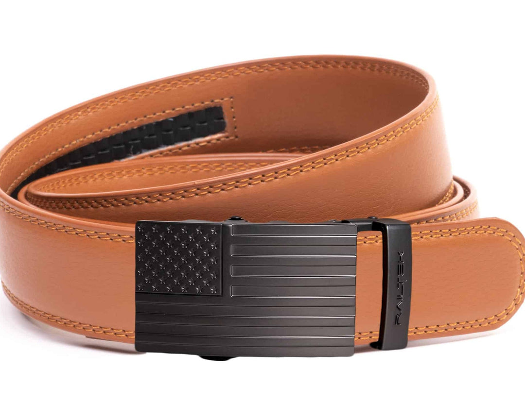 Railtek Matte Gunmetal Flag Buckle & Belt Strap