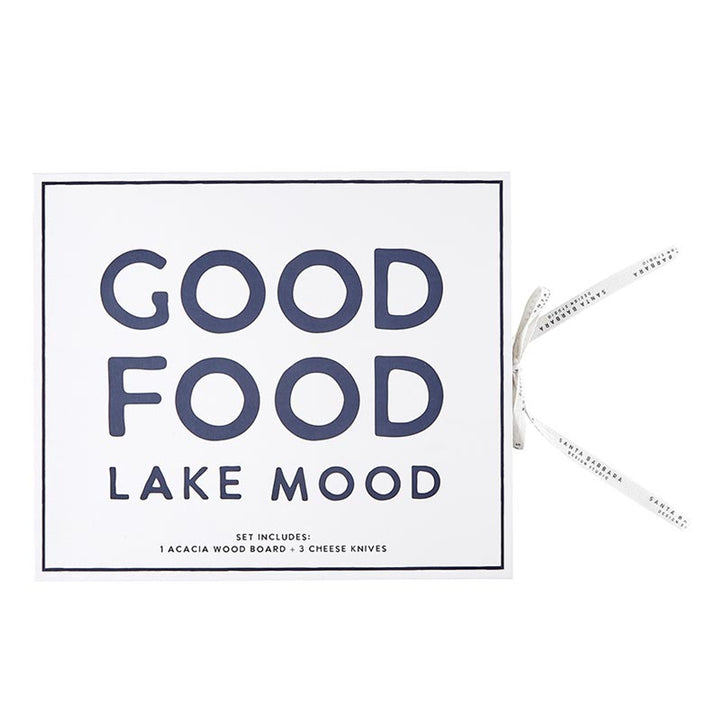 Face to Face Cheese Board with Knives Book Box - Good Food Lake Mood