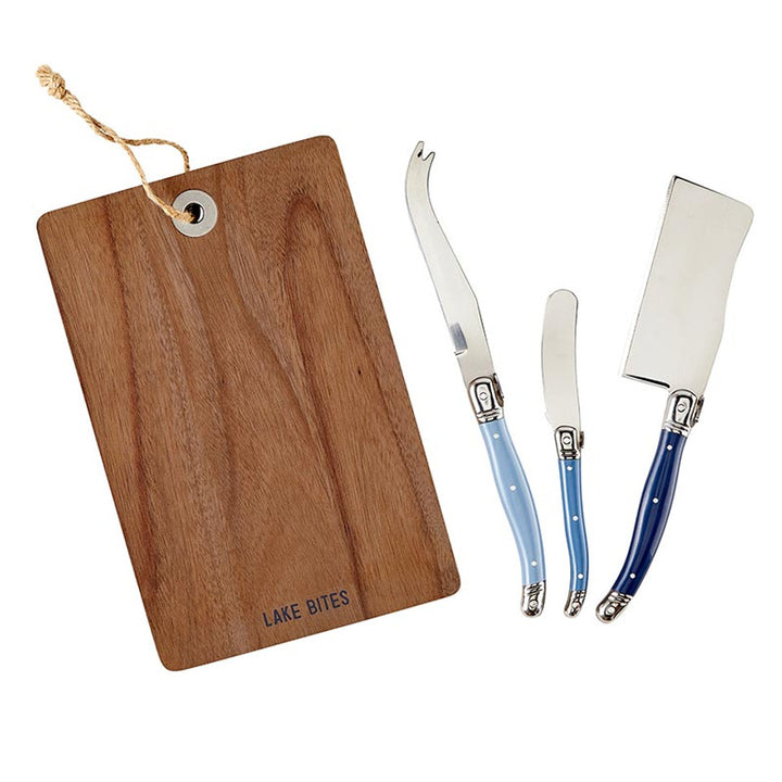 Face to Face Cheese Board with Knives Book Box - Good Food Lake Mood