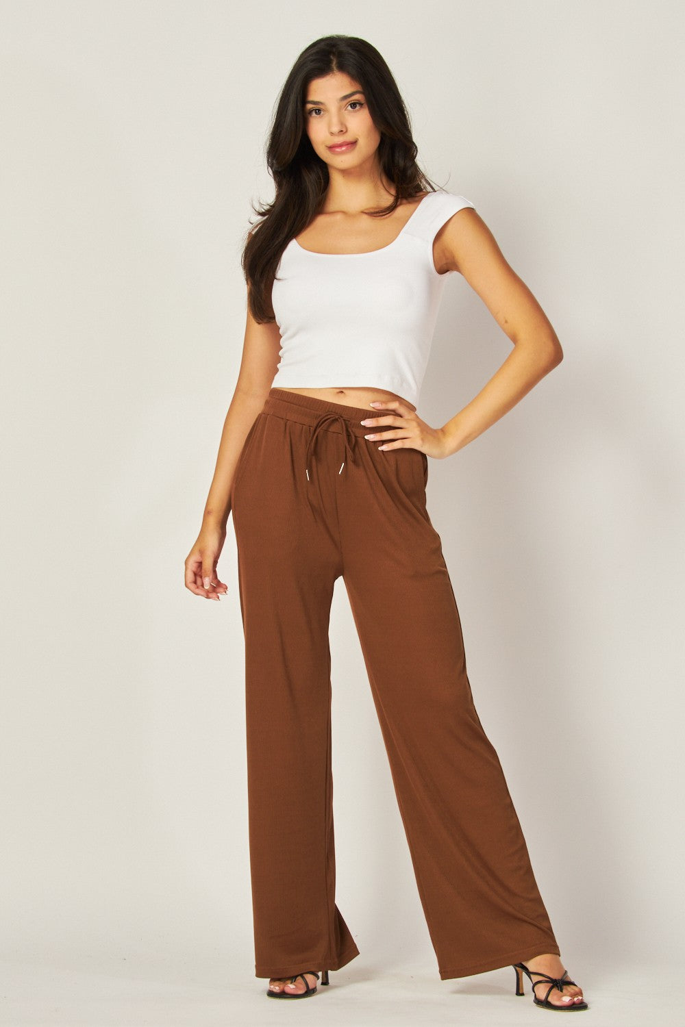 Ribbed Draw String Lounge Pants