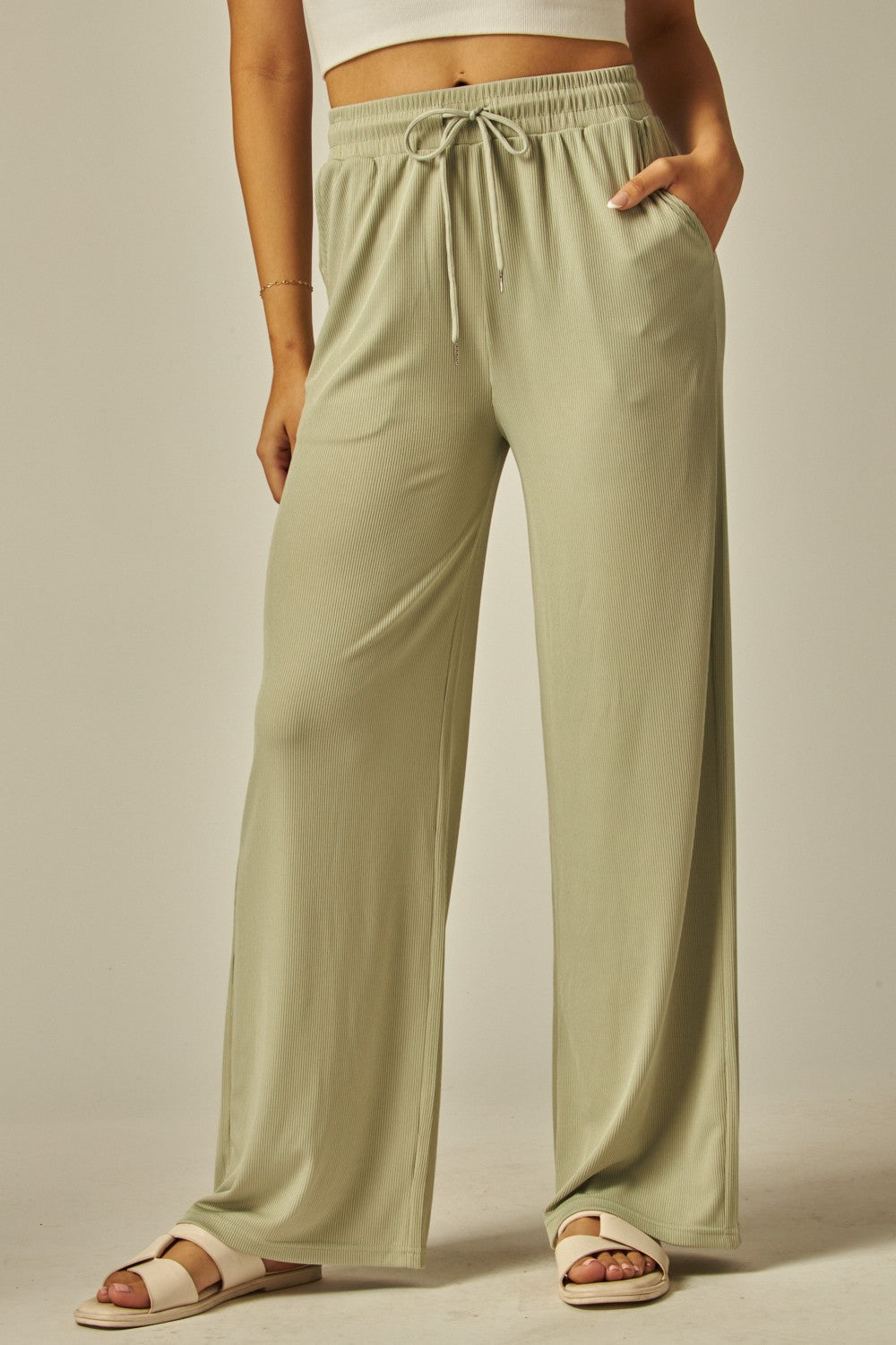 Ribbed Draw String Lounge Pants