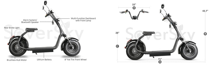 SoverSky SL01 Fat Tire 2000w Scooter