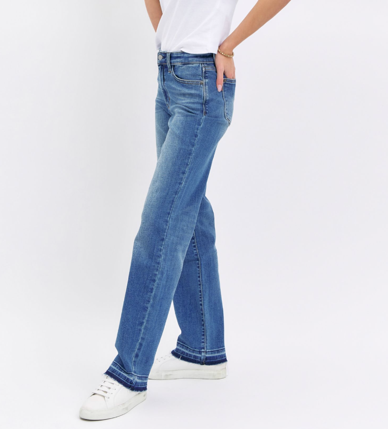 Judy Blue Mid Rise Dad Jean W/ Release Hem