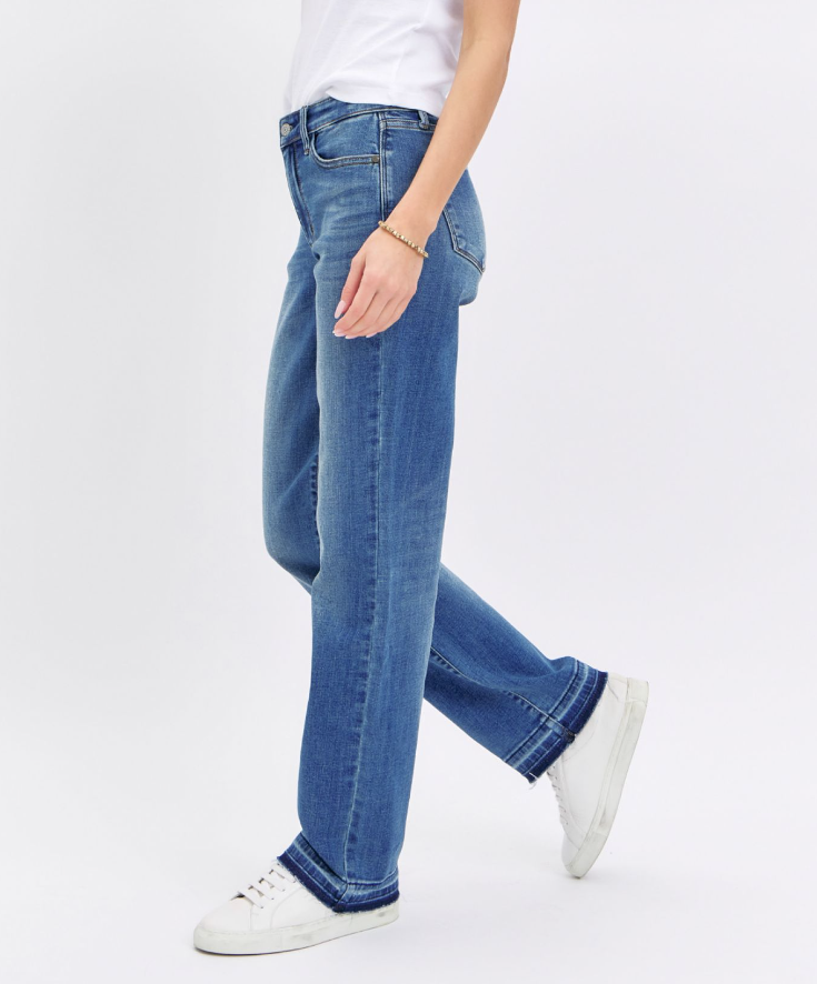 Judy Blue Mid Rise Dad Jean W/ Release Hem