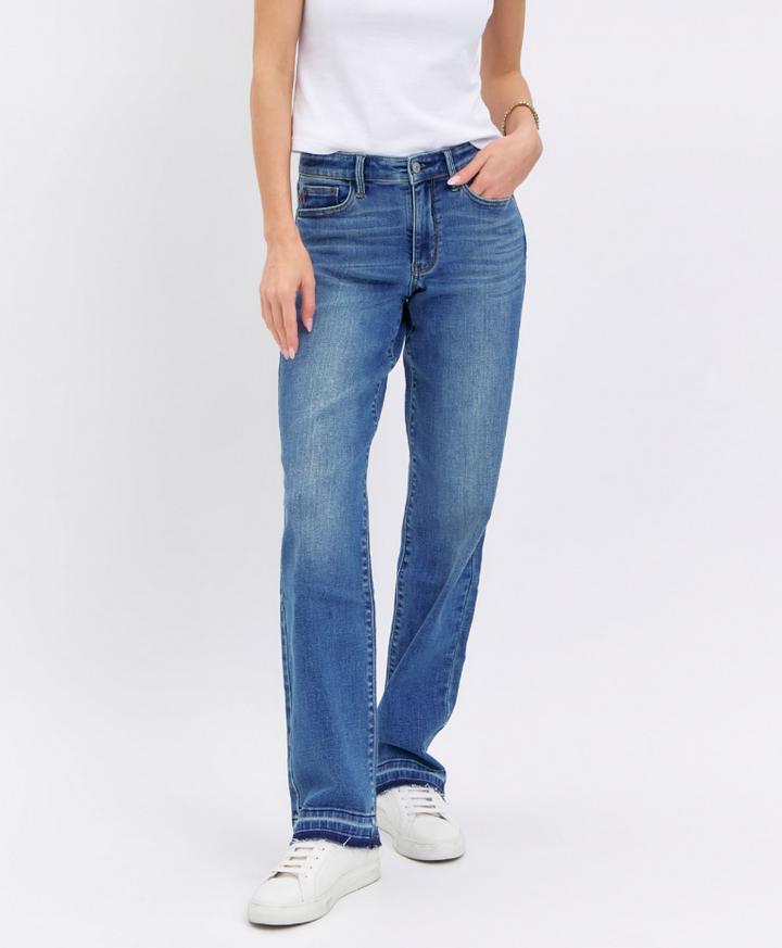 Judy Blue Mid Rise Dad Jean W/ Release Hem