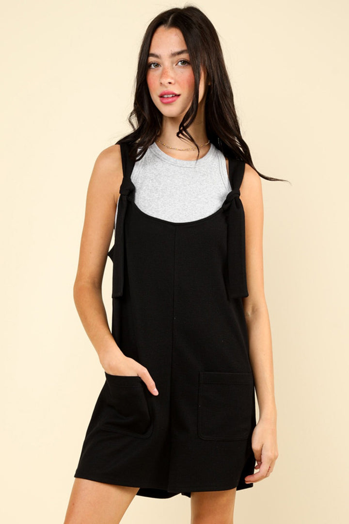 Very J Solid Knit Romper