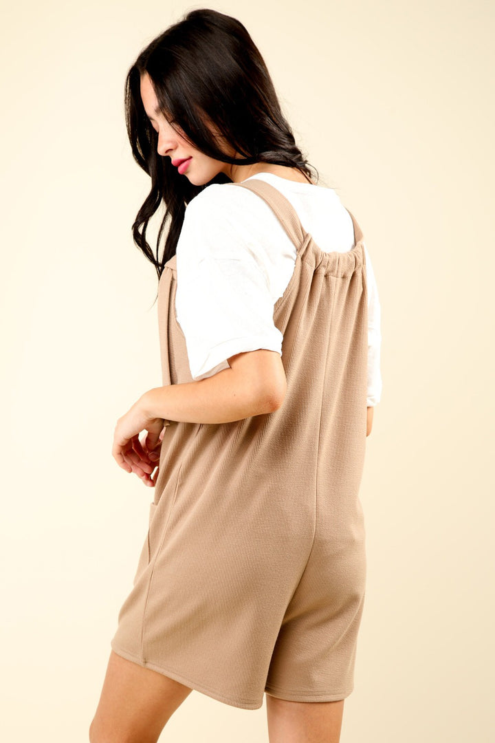 Very J Solid Knit Romper