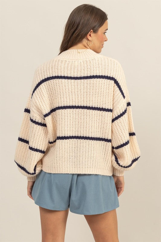 Autumn Striped Oversize Sweater