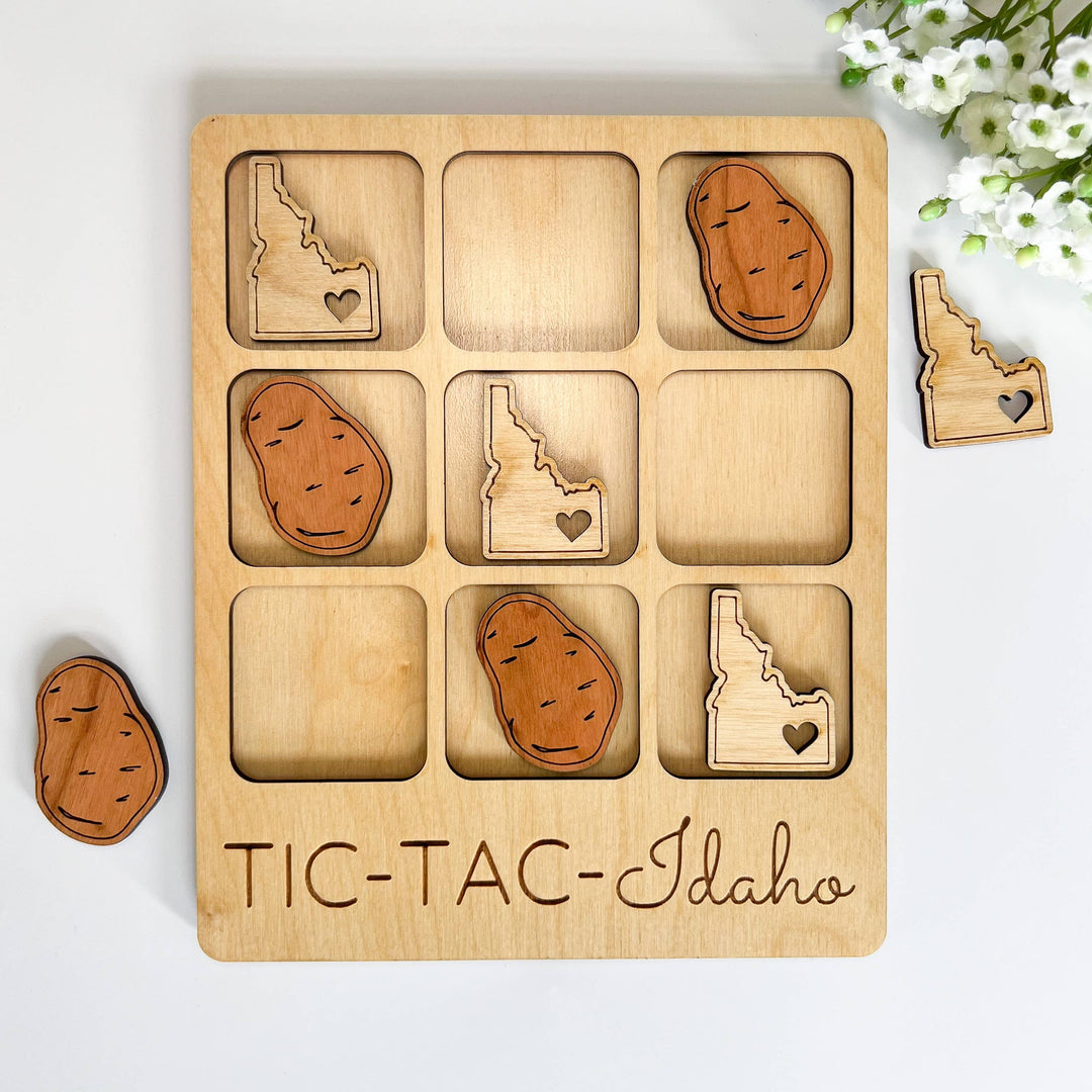 Idaho State Gift - Tic-Tac-Toe ID Game - Customizable