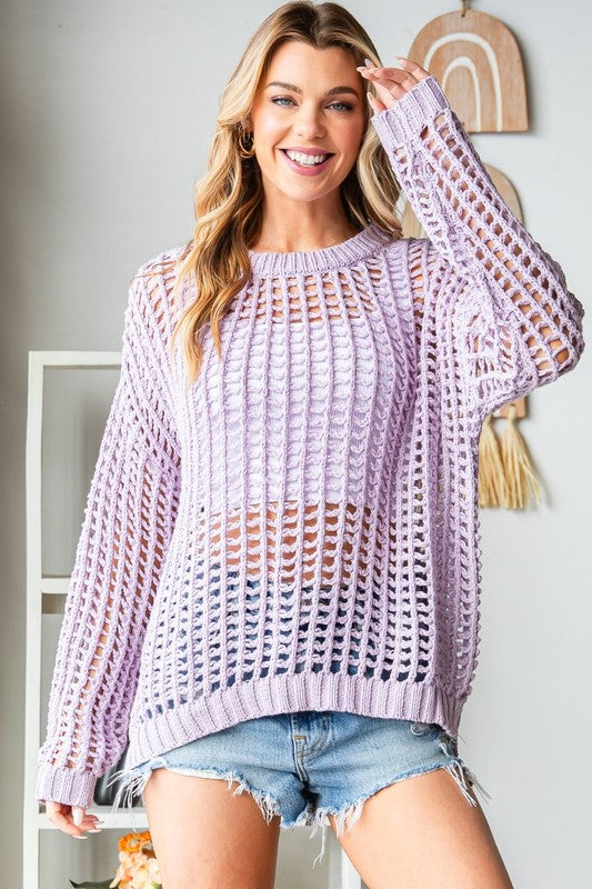 Loose Fit Crochet Sweater