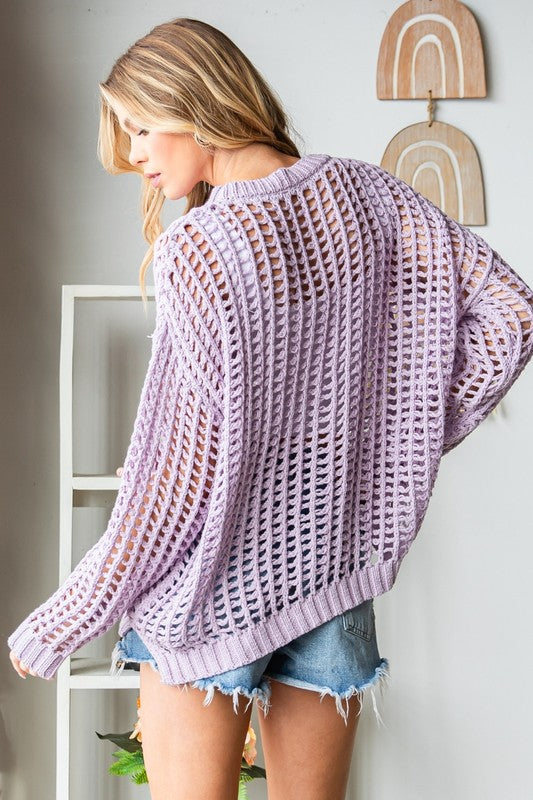 Loose Fit Crochet Sweater