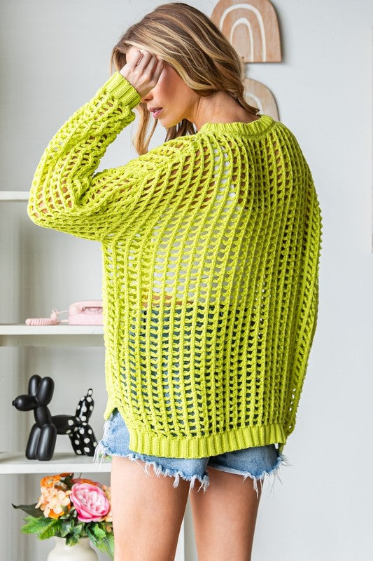 Loose Fit Crochet Sweater