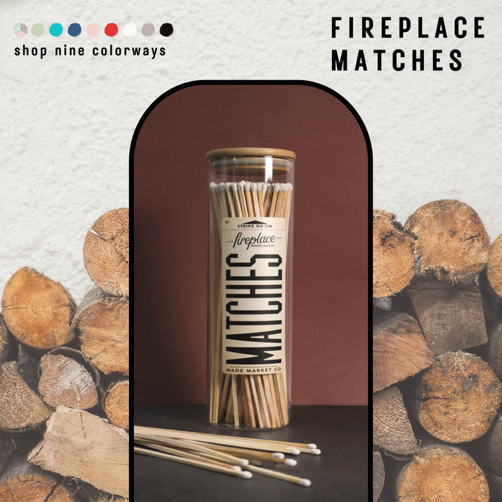 Fireplace vintage Apothecary Matches - 9 color options