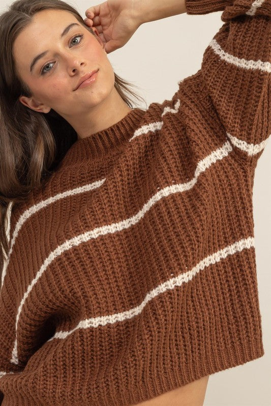 Autumn Striped Oversize Sweater