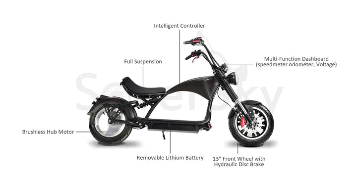 SoverSky M3P Electric Chopper Scooter