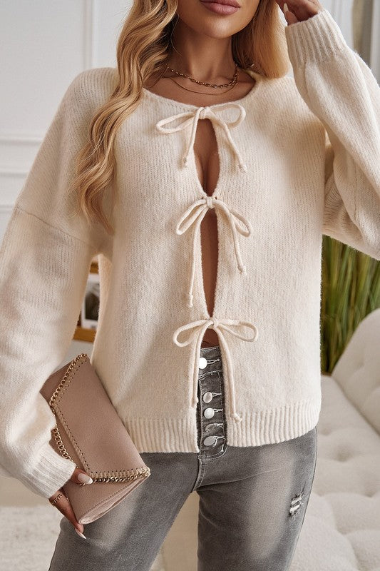 Ribbon Tie Cardigan