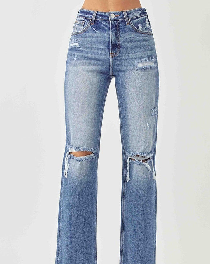 RISEN High Rise Straight Jeans